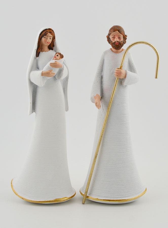 Sainte Famille Moderne Blanc & Or - 12cm (pic 1)