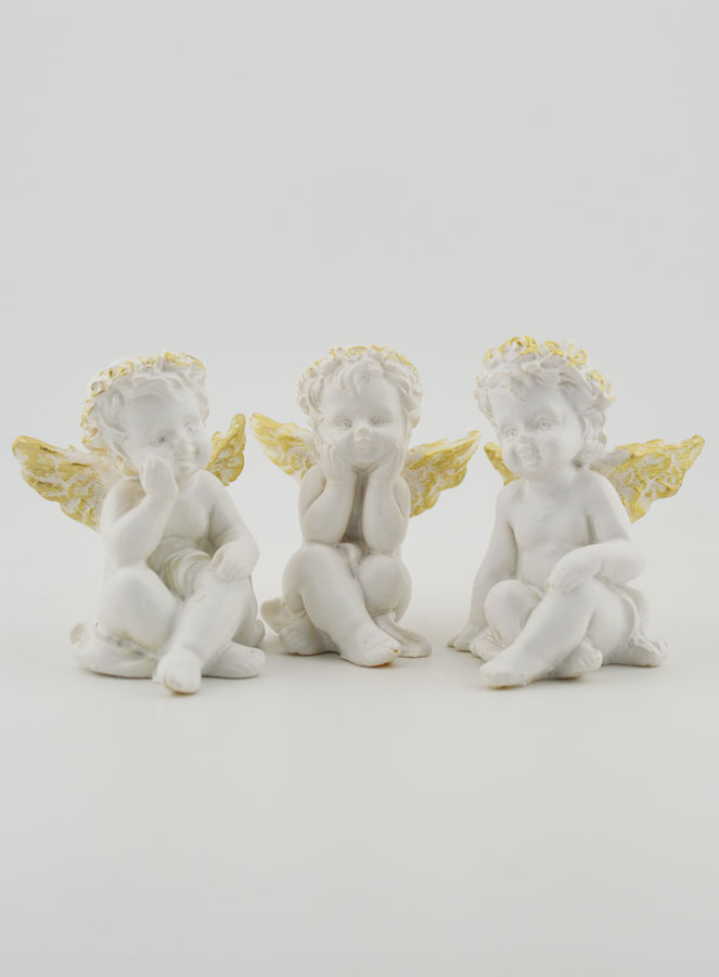 Lot de 3 Petits Anges Assortis - 6cm (pic 1)