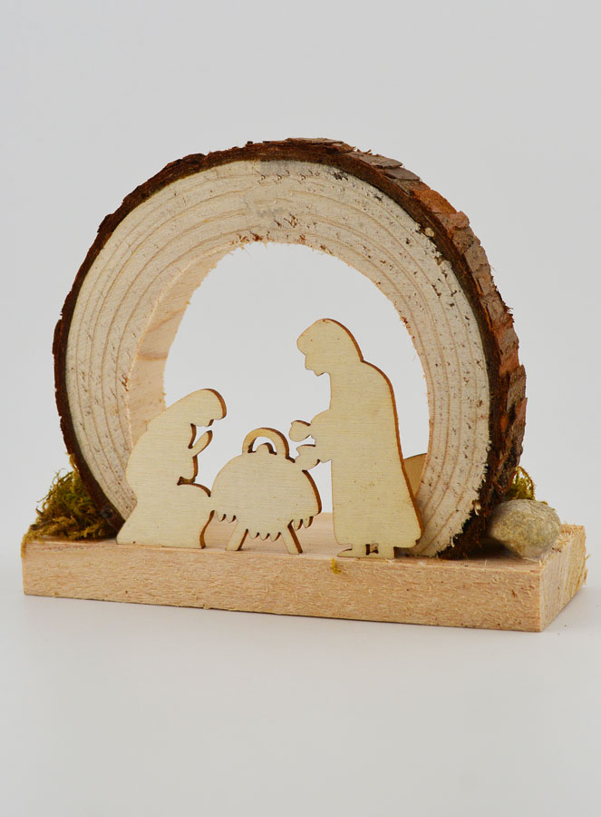 Nativité en Bois Naturel - Arrondie (pic 4)
