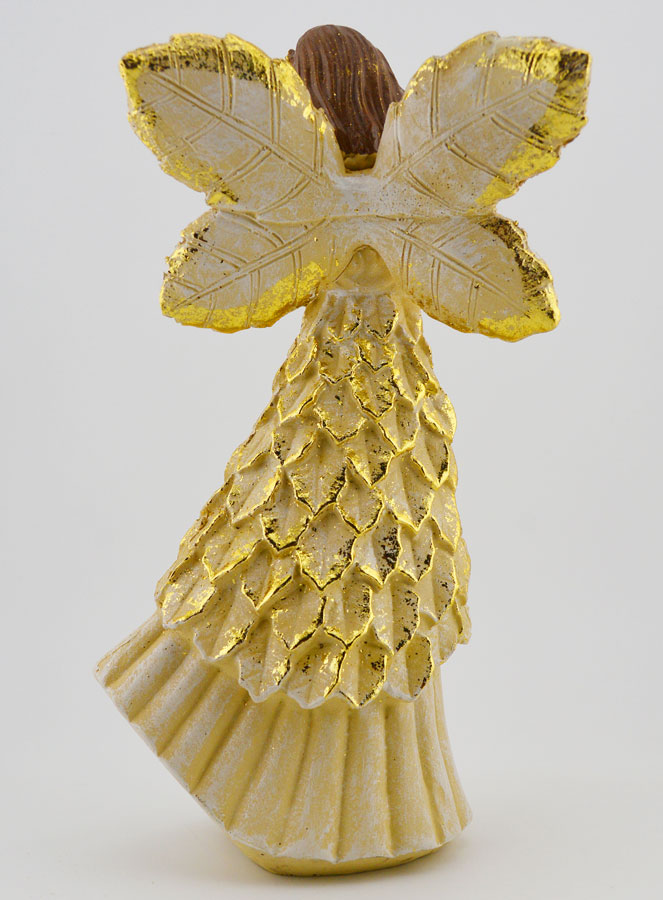 Ange Doré Pailleté en Prière - 20cm (pic 4)