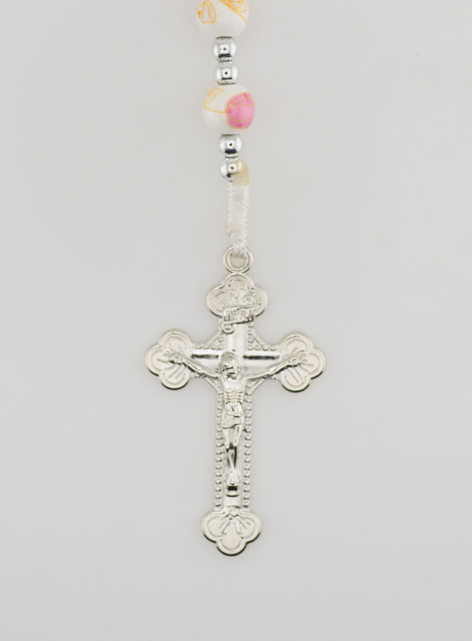 Chapelet Vierge Miraculeuse en Céramique - Rose (pic 3)