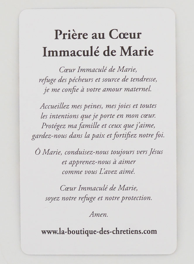 Carte de Prière Vitrail - Sacré Coeur de Marie (pic 2)