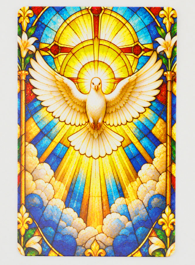 Carte de Prière Vitrail - Saint Esprit (pic 1)