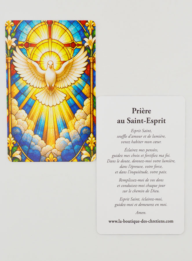 Carte de Prière Vitrail - Saint Esprit (pic 3)