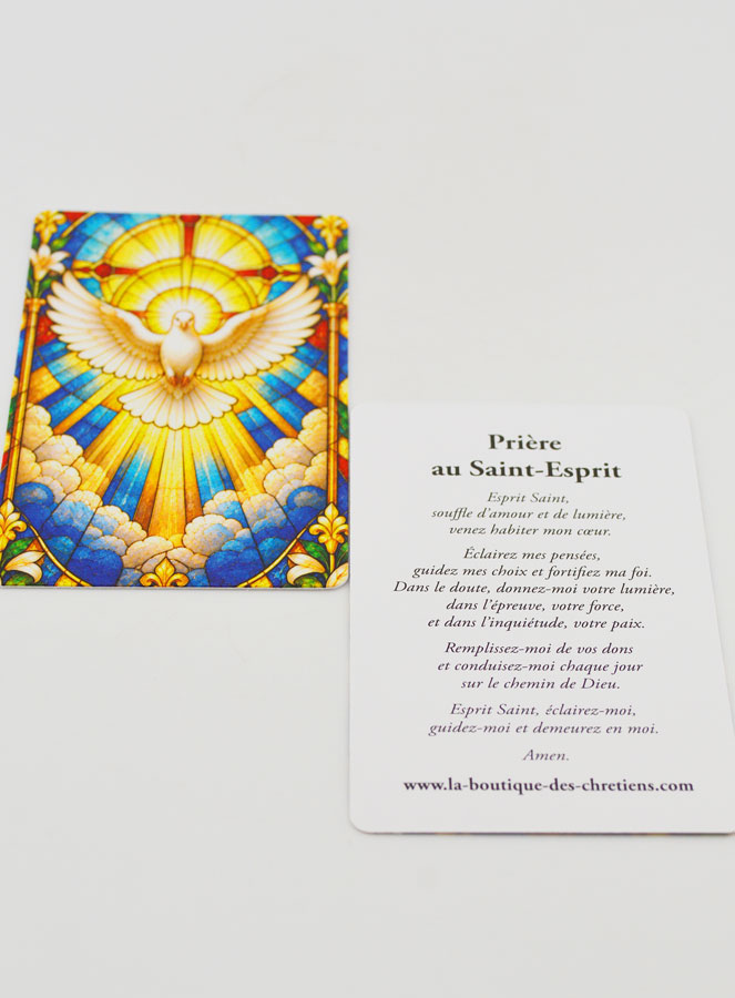 Carte de Prière Vitrail - Saint Esprit (pic 4)