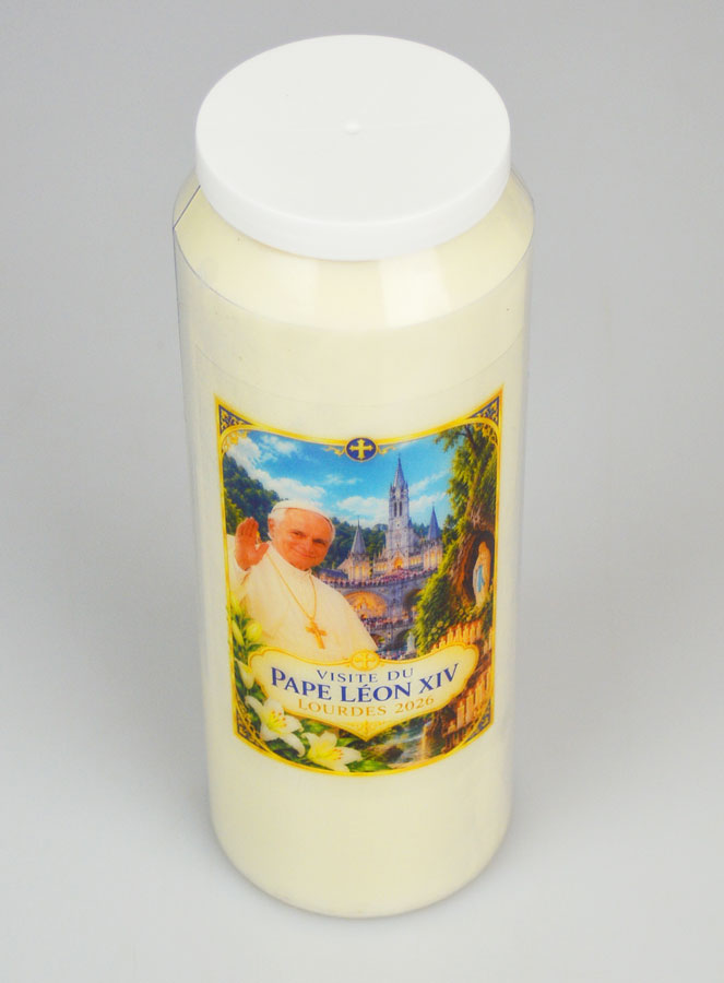 Bougie de Neuvaine Pape Léon XIV à Lourdes (pic 2)