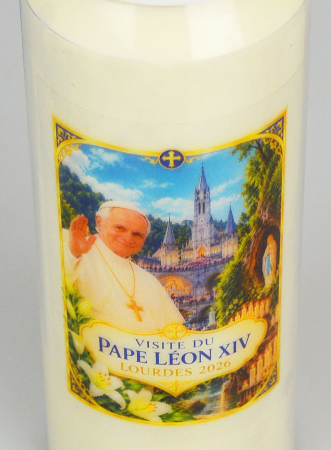 Bougie de Neuvaine Pape Léon XIV à Lourdes (pic 4)