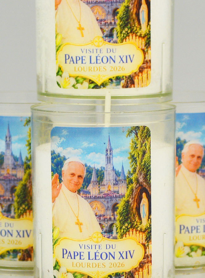 4 Bougies Veilleuses Pape Léon XIV à Lourdes (pic 3)