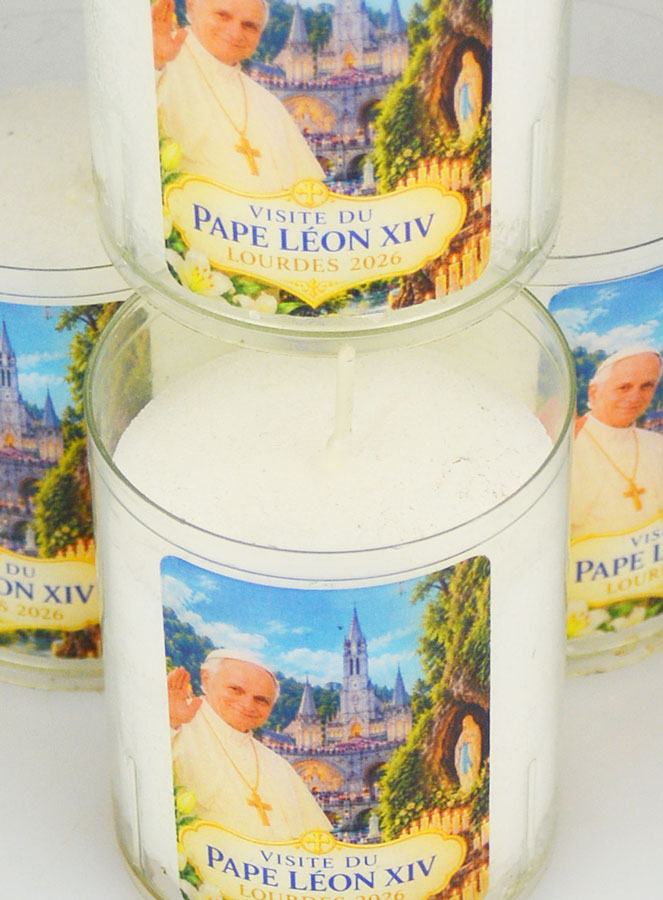 4 Bougies Veilleuses Pape Léon XIV à Lourdes (pic 4)