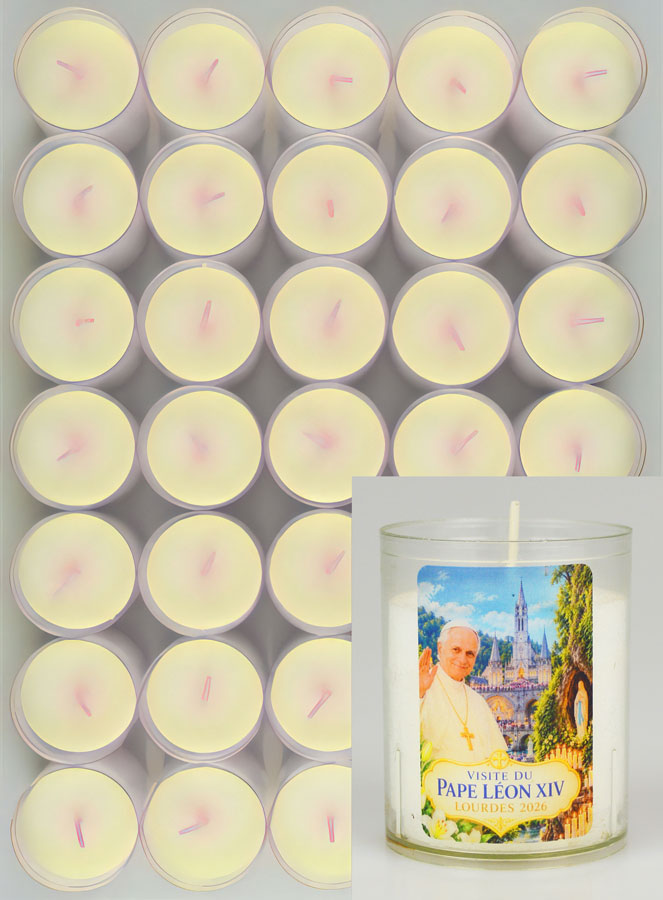 10 Bougies Veilleuse Pape Léon XIV à Lourdes (pic 1)