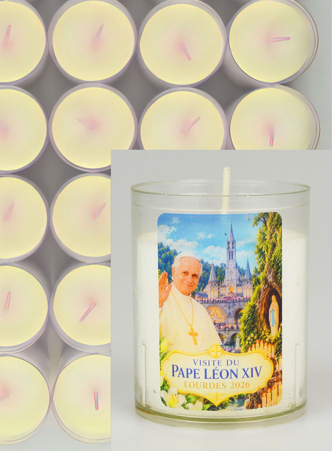 10 Bougies Veilleuse Pape Léon XIV à Lourdes (pic 3)