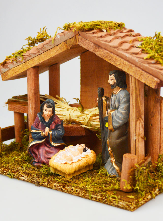 Crèche de Noël Nativité Scène 3 Santons - 20cm (pic 3)