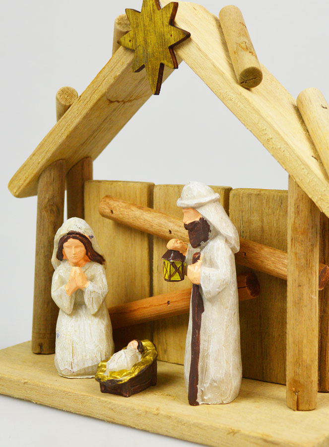 Crèche de Noël Nativité Sculptée - 20cm (pic 4)