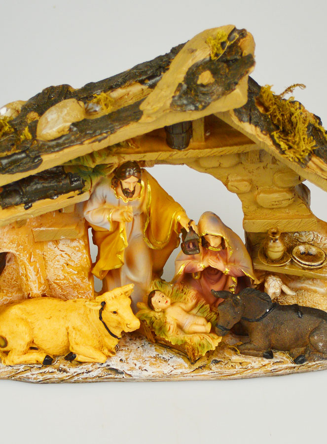 Crèche de Noël Scène Nativité 5 Santons - 30cm (pic 2)