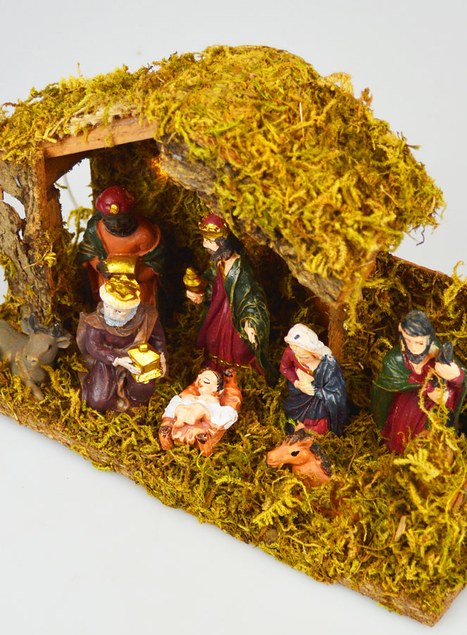 Crèche de Noël Lumineuse 7 Santons - 20cm (pic 4)