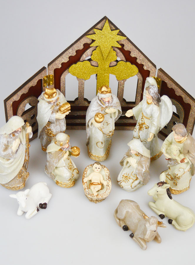 Crèche de Noël Scène 11 Santons - 25cm (pic 2)