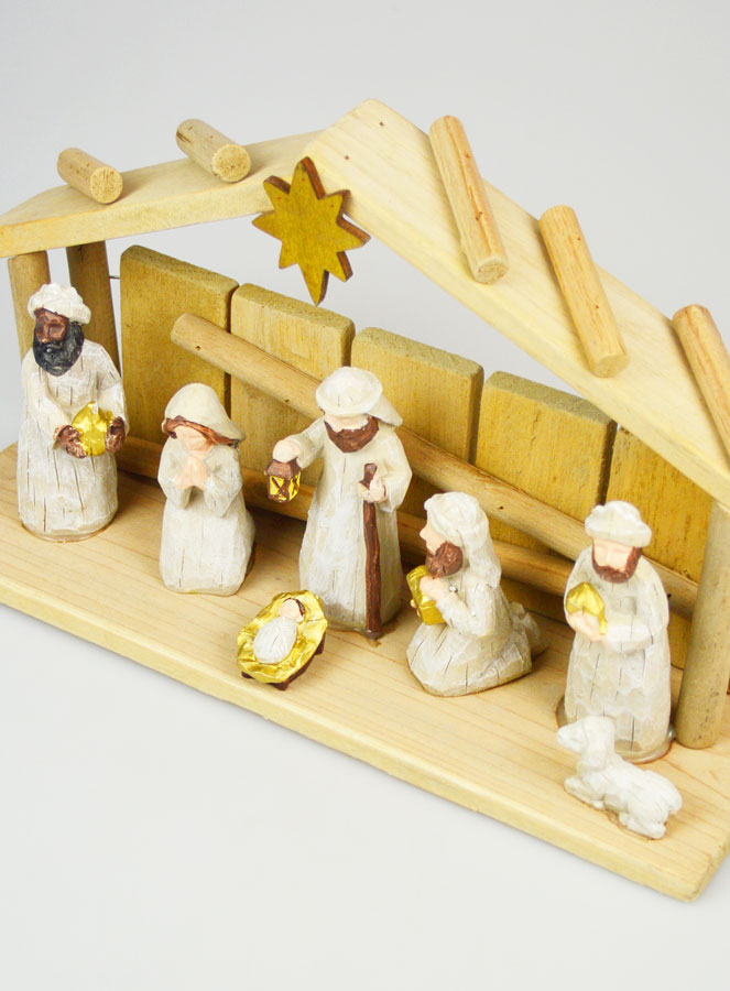 Crèche de Noël Scène 7 Santons - 30cm (pic 4)
