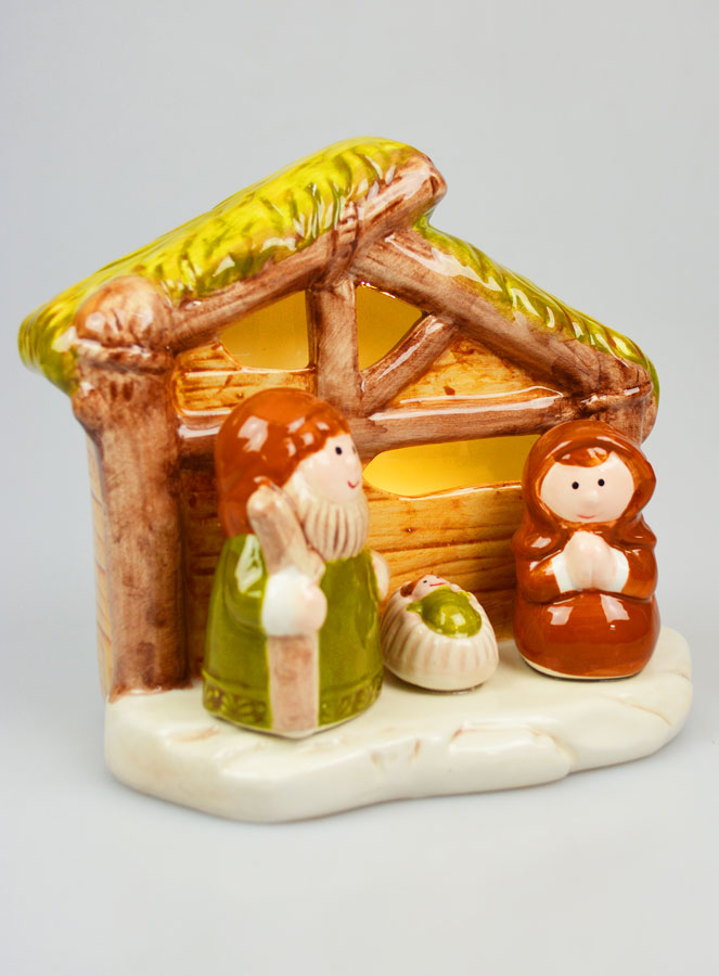 Crèche de Noël Lumineuse Dolomite - 14cm (pic 4)