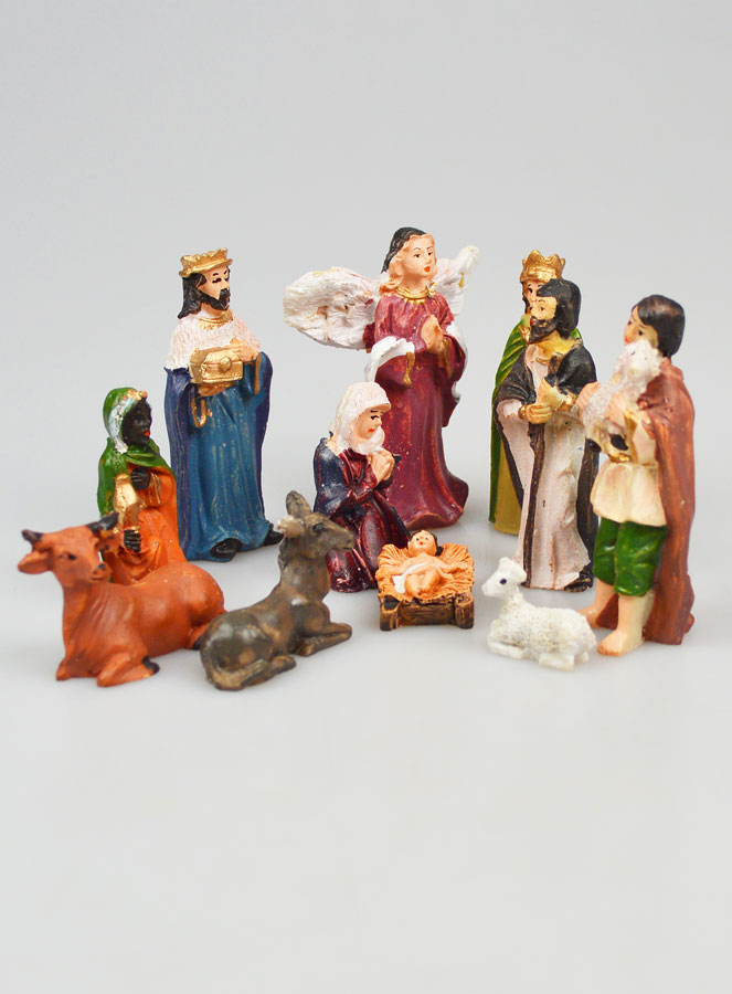 Crèche de Noël Scène 11 Santons - 7,5cm (pic 1)