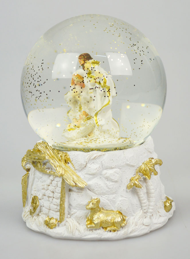 Crèche de Noël Boule en Verre 10cm - Nativité (pic 2)