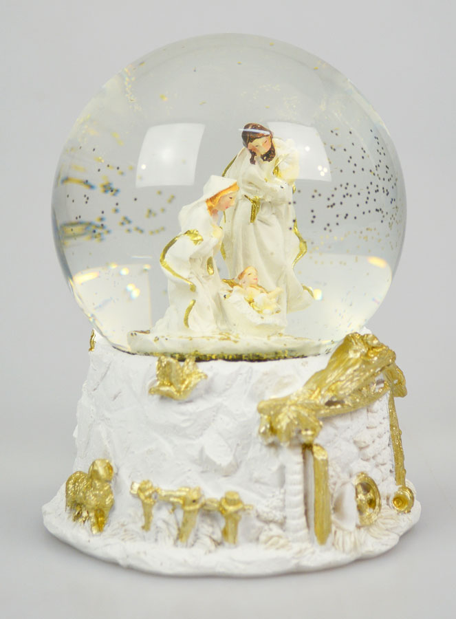 Crèche de Noël Boule en Verre 10cm - Nativité (pic 3)