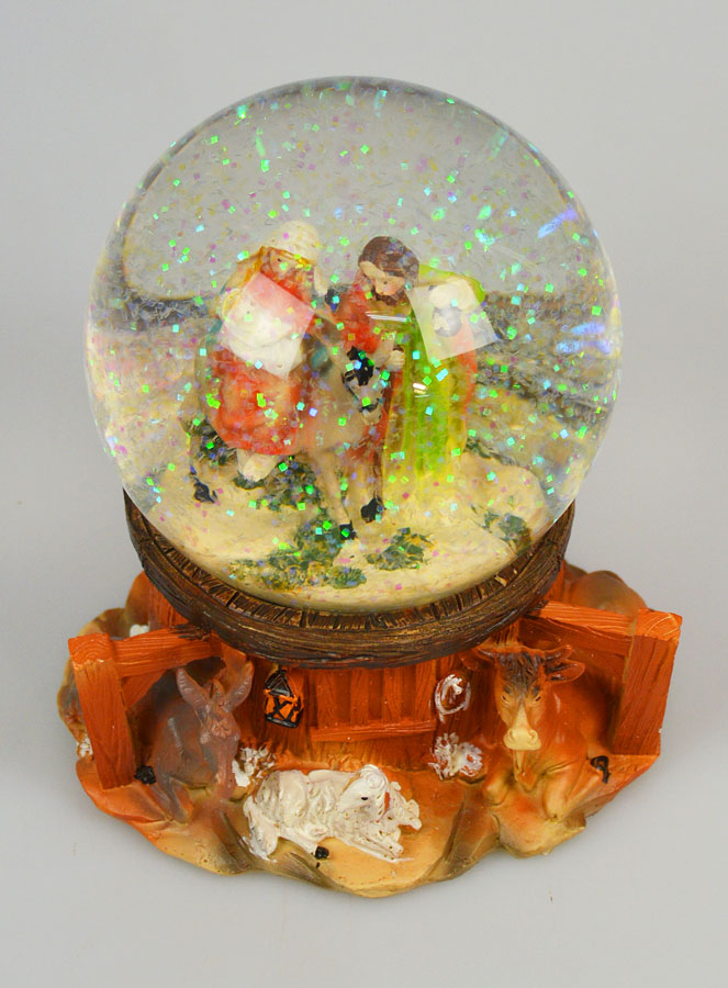 Crèche de Noël Boule en Verre 10cm - Nativité (pic 2)