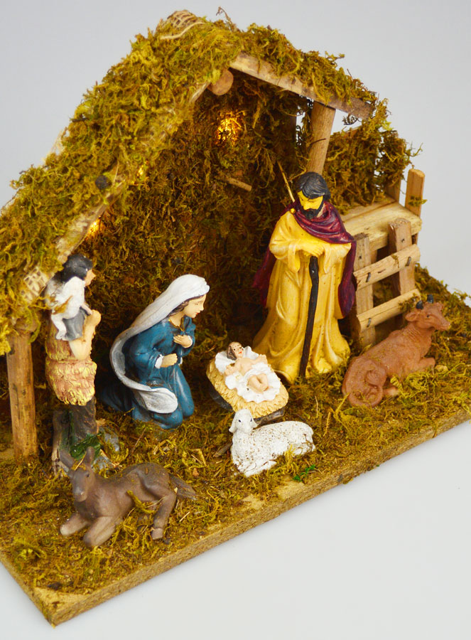 Crèche de Noël Lumineuse 7 Santons - 30cm (pic 3)