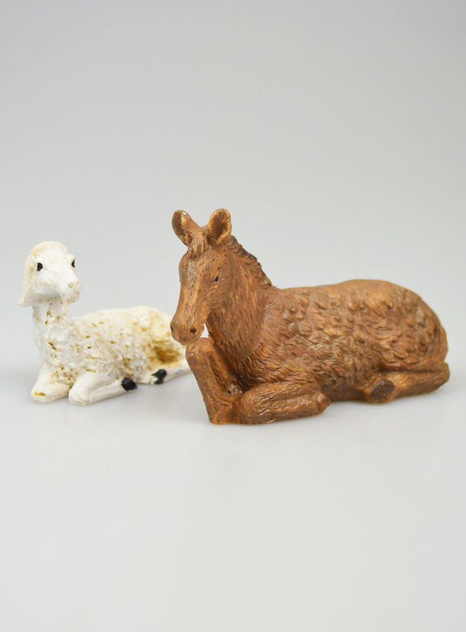 Santons Crèche de Noël - Cheval et Mouton (pic 4)
