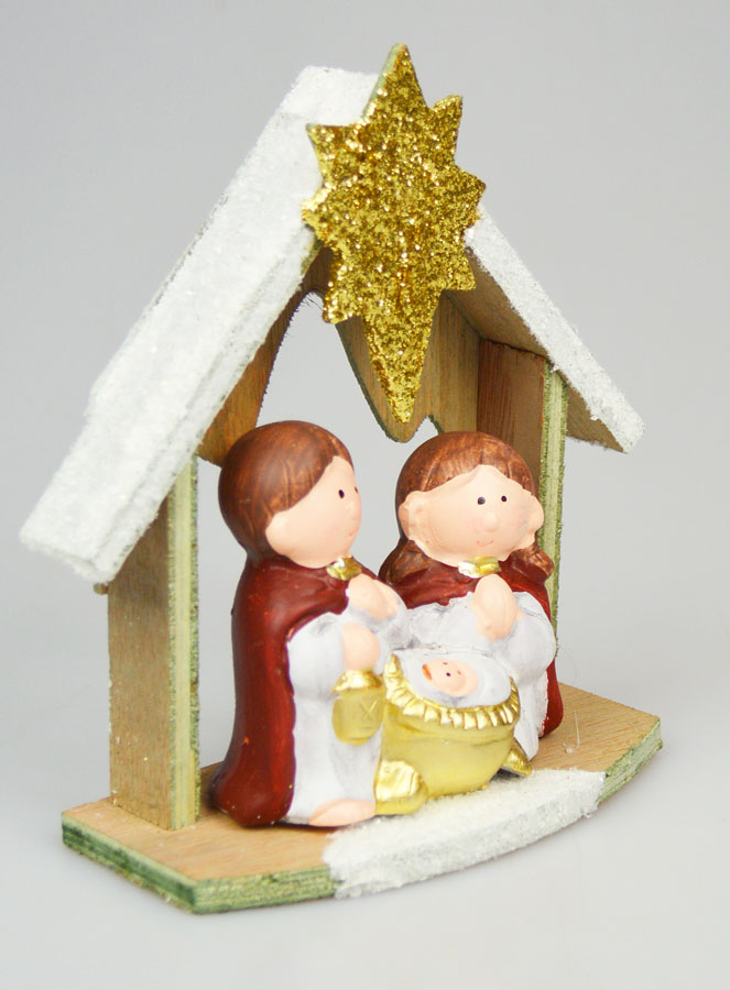 Crèche de Noël Nativité en Grès - 15cm (pic 3)