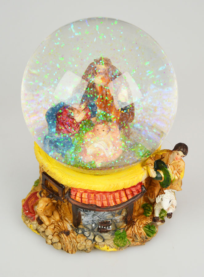 Boule de Noël en Verre 12cm - Nativité (pic 2)