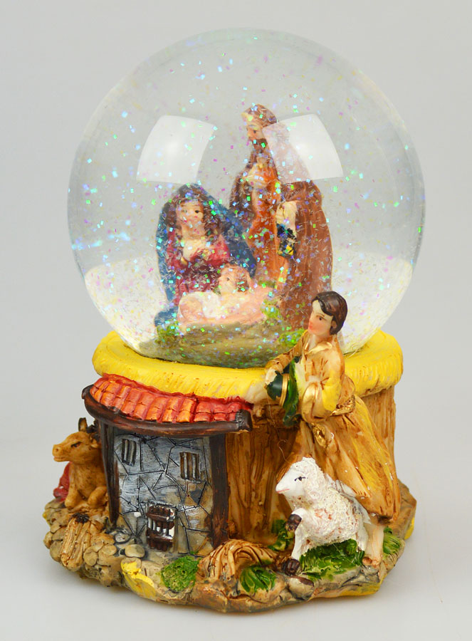 Boule de Noël en Verre 12cm - Nativité (pic 3)