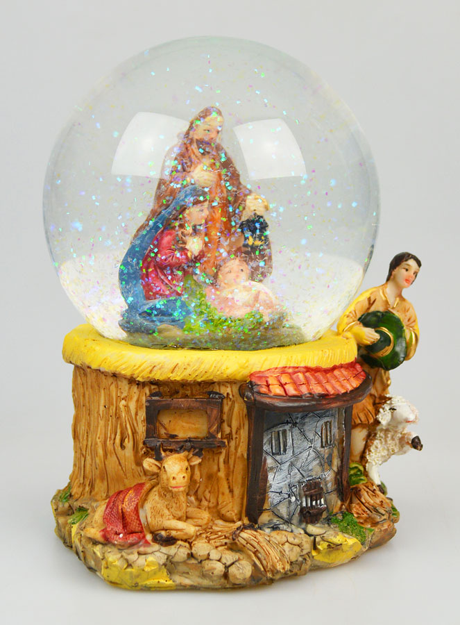 Boule de Noël en Verre 12cm - Nativité (pic 4)