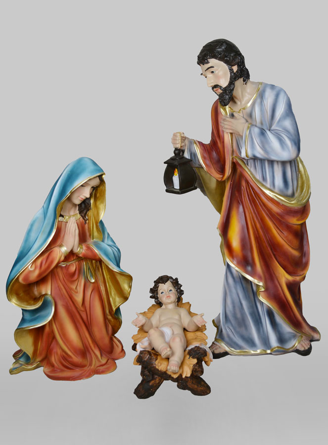 Grande Crèche de Noël Nativité - Santon 92cm (pic 1)