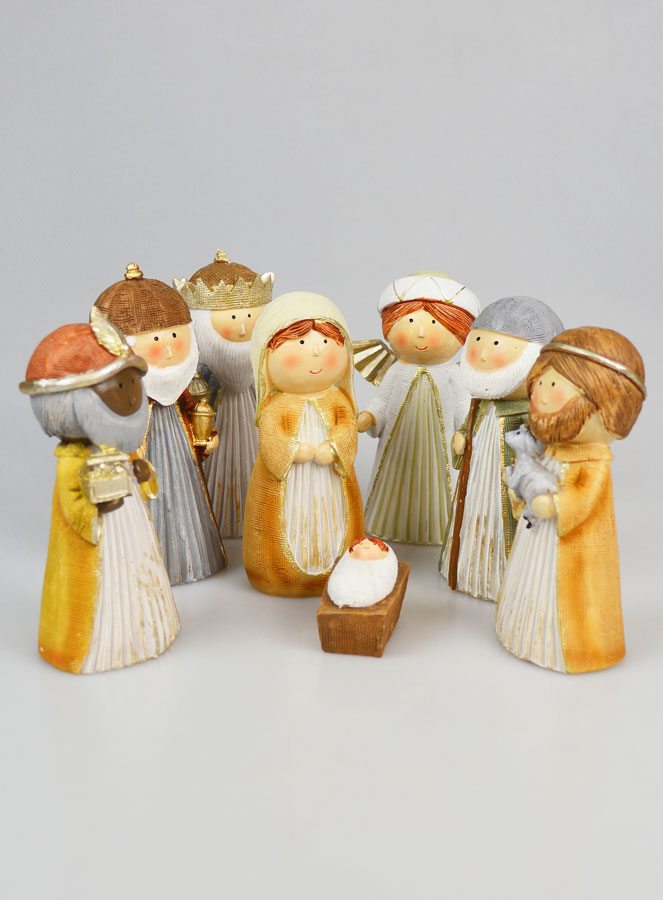 Crèche de Noël 8 Santons - 12cm (pic 1)