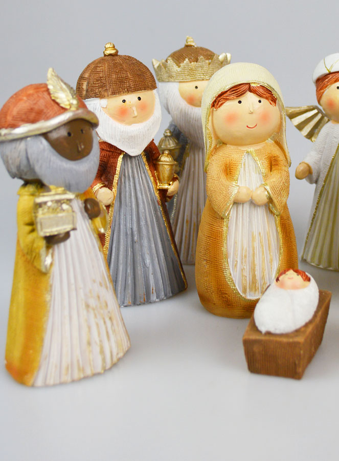 Crèche de Noël 8 Santons - 12cm (pic 3)