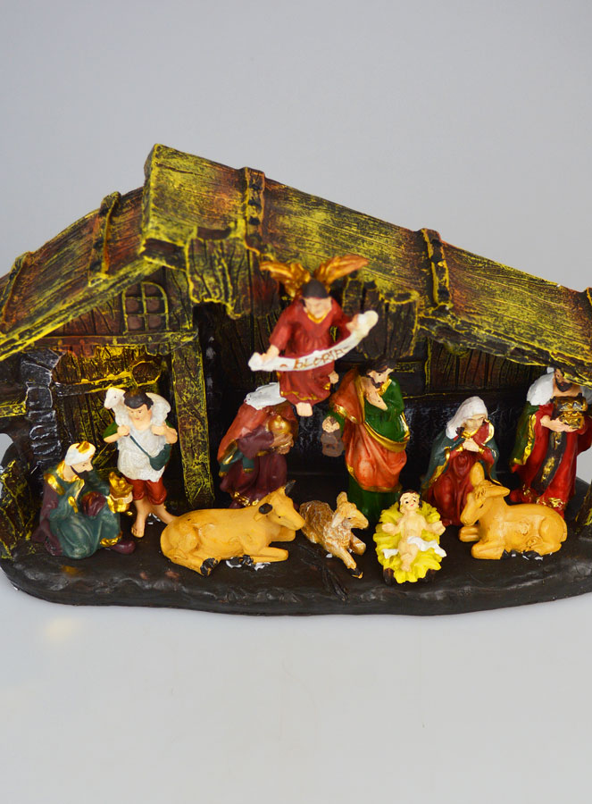 Crèche de Noël Lumineuse 11 Santons - 30cm (pic 2)