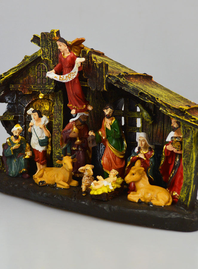 Crèche de Noël Lumineuse 11 Santons - 30cm (pic 4)