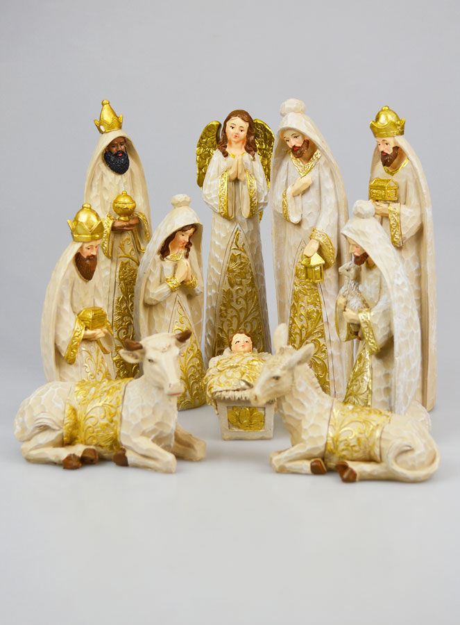 Crèche de Noël  10 Santons - 20cm (pic 1)