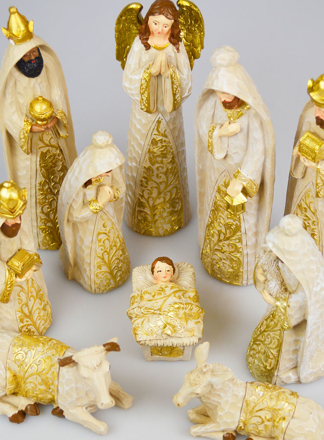 Crèche de Noël  10 Santons - 20cm (pic 2)