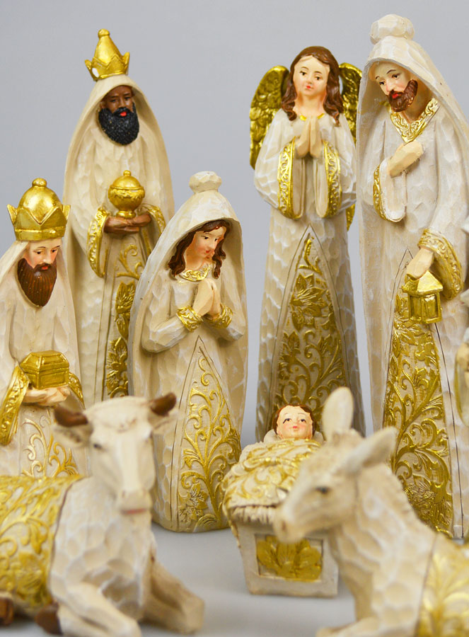 Crèche de Noël  10 Santons - 20cm (pic 3)