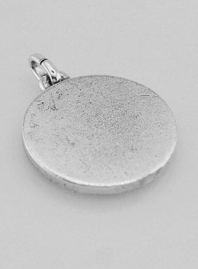 Médaille Sacré Coeur en Argent 925 Plaqué - 18mm (pic 4)