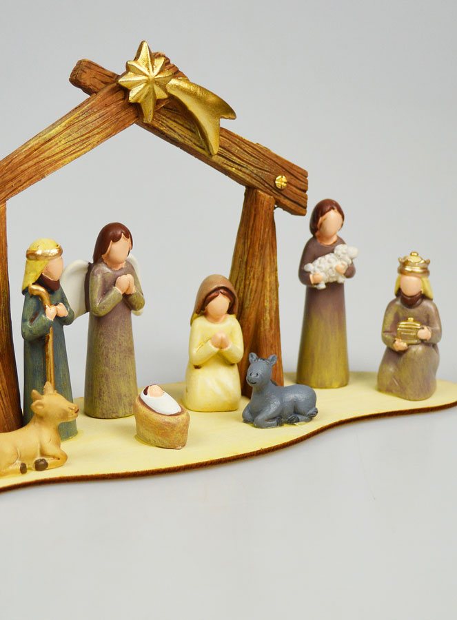 Crèche de Noël Scène 10 Santons - 14cm (pic 3)