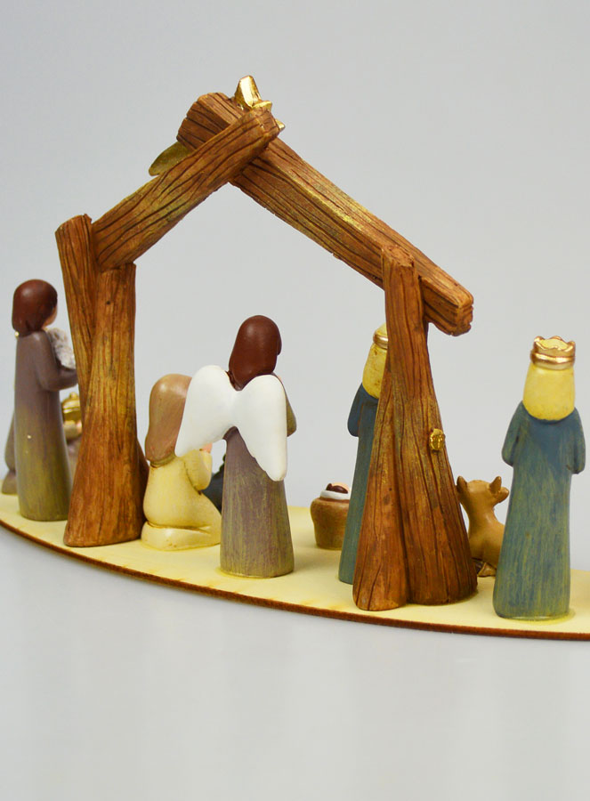 Crèche de Noël Scène 10 Santons - 14cm (pic 4)