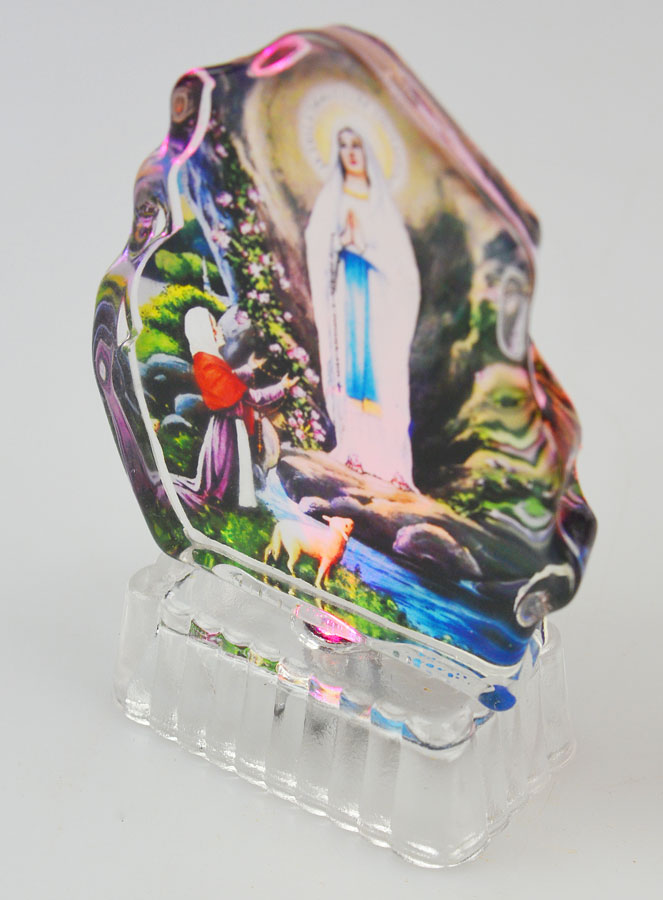 Statue Notre Dame de Lourdes en Verre (pic 2)