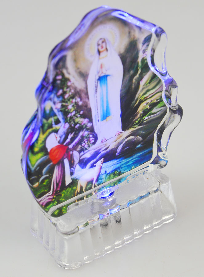 Statue Notre Dame de Lourdes en Verre (pic 3)