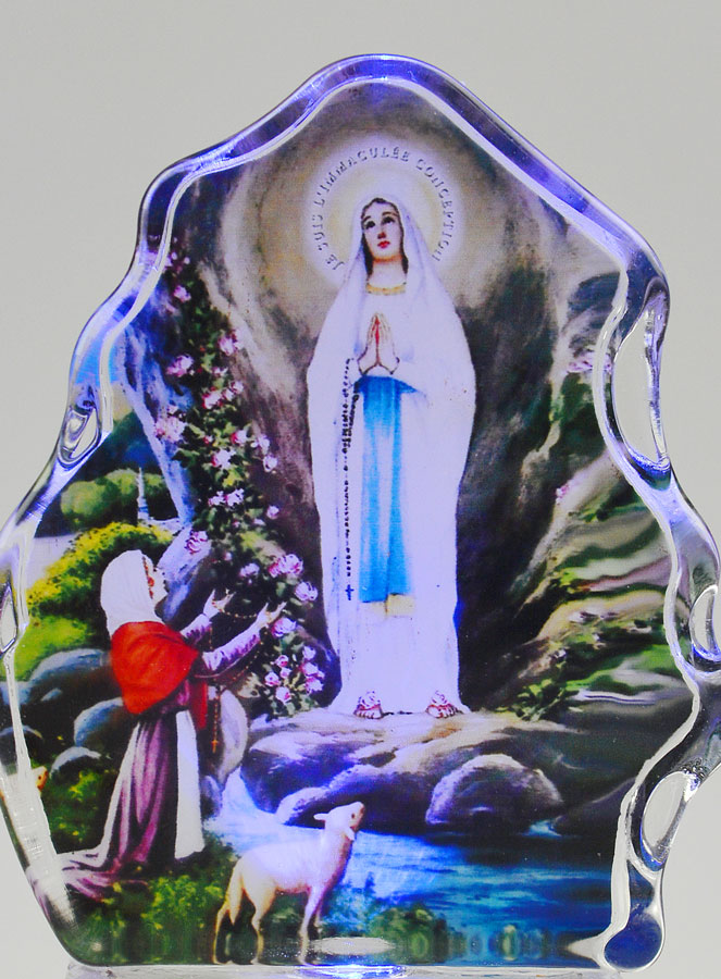 Statue Notre Dame de Lourdes en Verre (pic 4)
