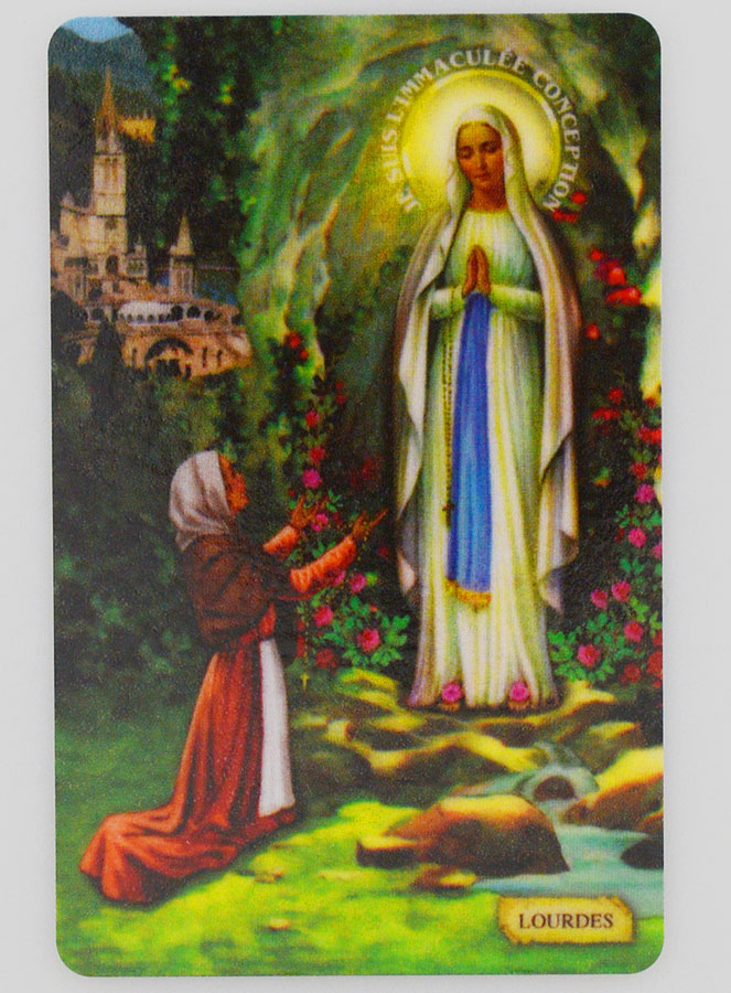 Carte de prière Notre Dame de Lourdes (pic 1)