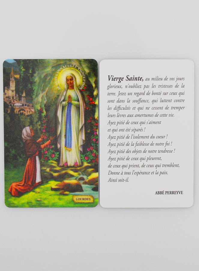 Carte de prière Notre Dame de Lourdes (pic 3)