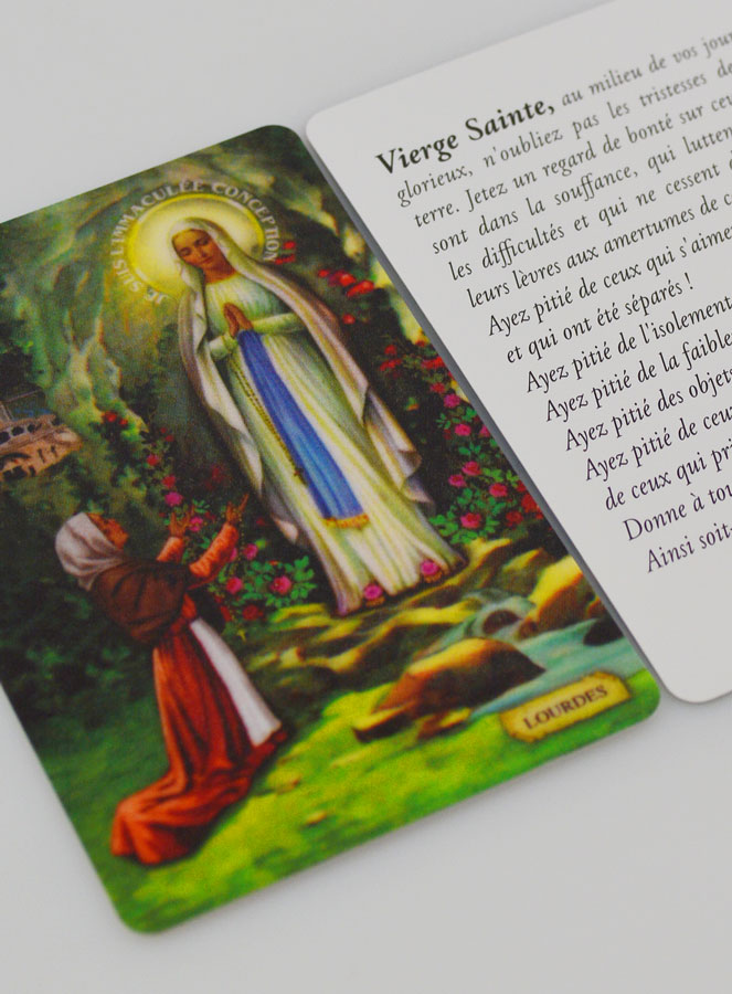 Carte de prière Notre Dame de Lourdes (pic 4)