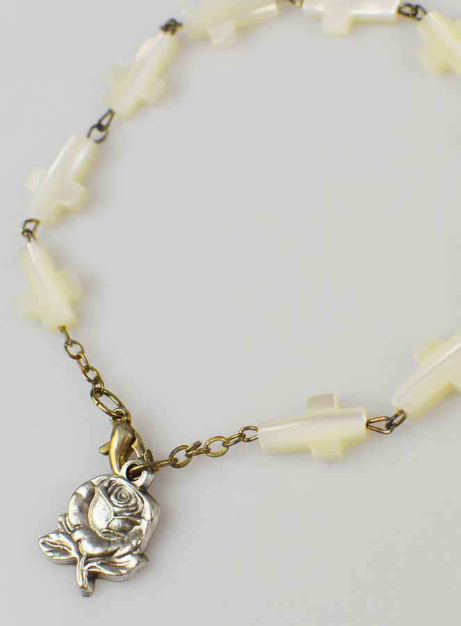 Bracelet Dizainier Croix en Nacre Véritable (pic 4)